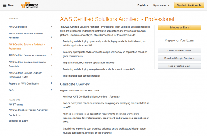 aws solution architect associate certification questions
