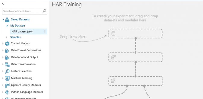 Azure Machine Learning Experiment HAR Training