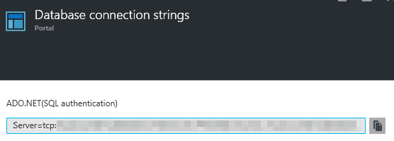 Database connection strings