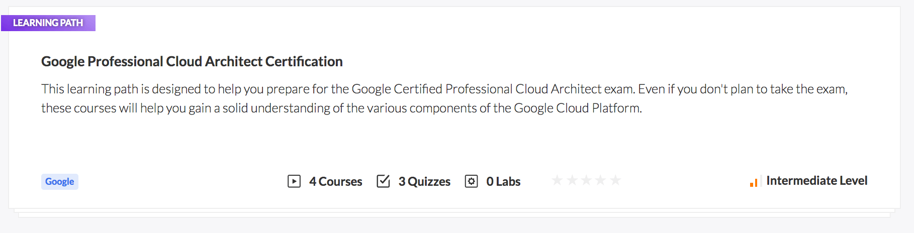 Google Professional Cloud Architect Certification