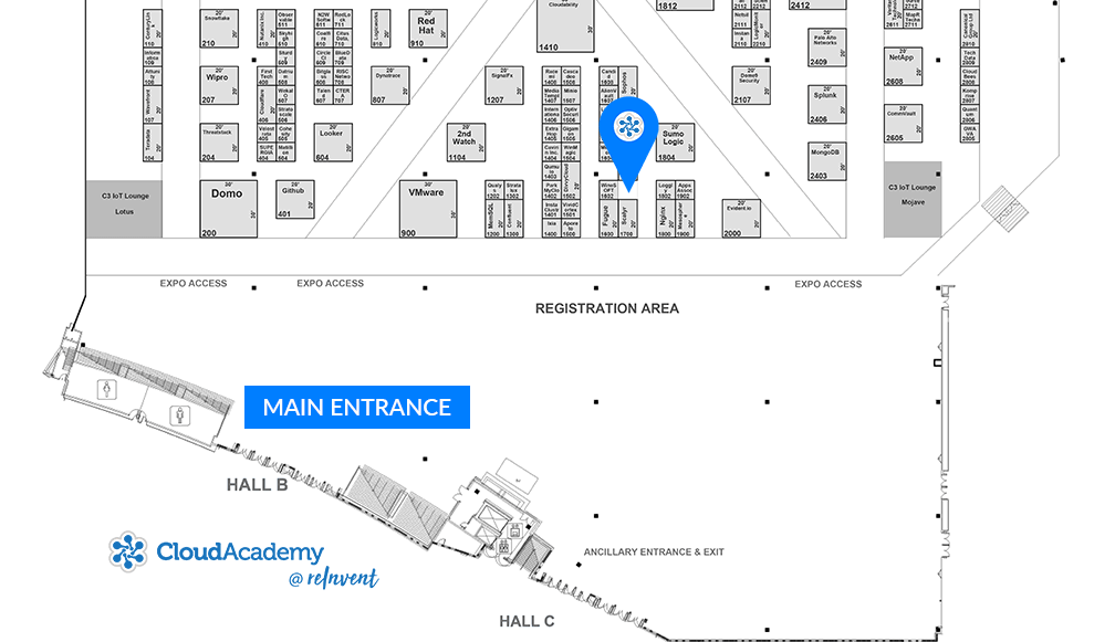 AWS re:Invent 2017 Expo Map