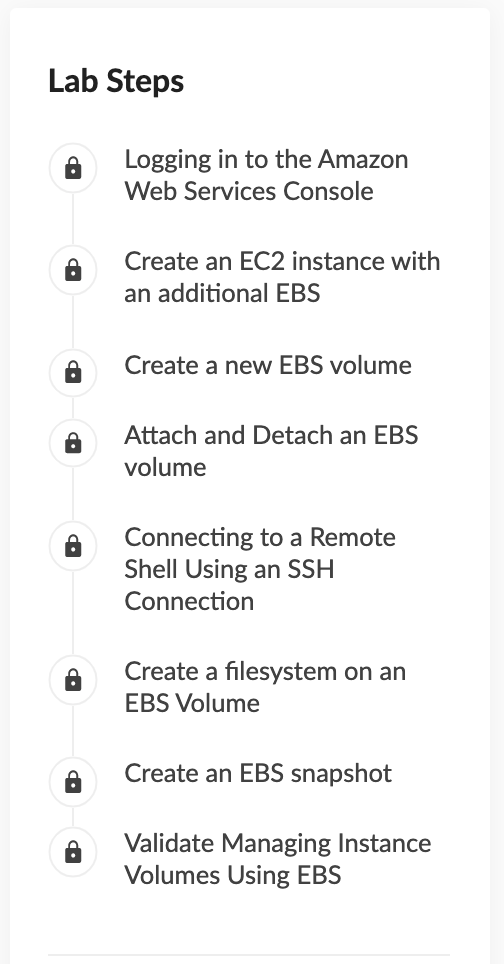 Managing Instance Volumes Using EBS Hands-on Lab