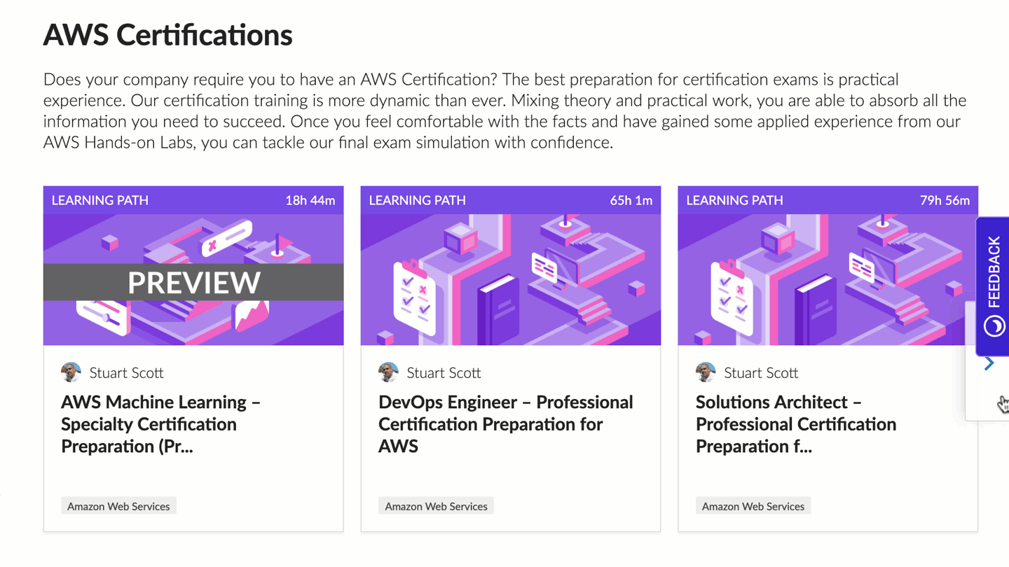 AWS Certification Learning Paths
