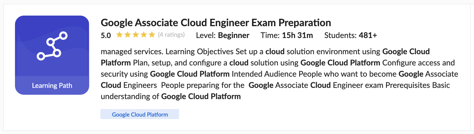 Google Associate Cloud Engineer Exam Preparation