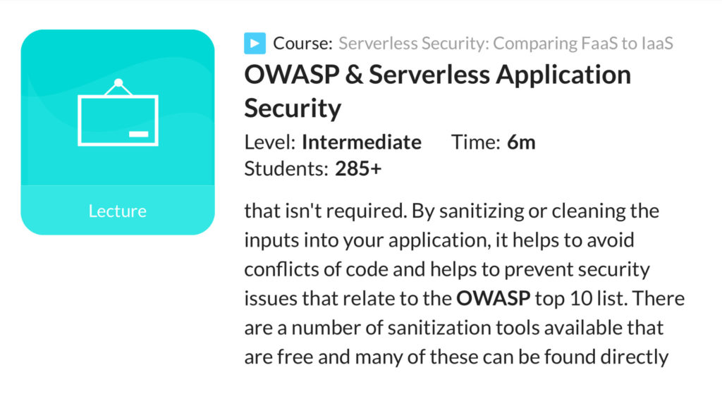 OWASP & Severless Application Security 