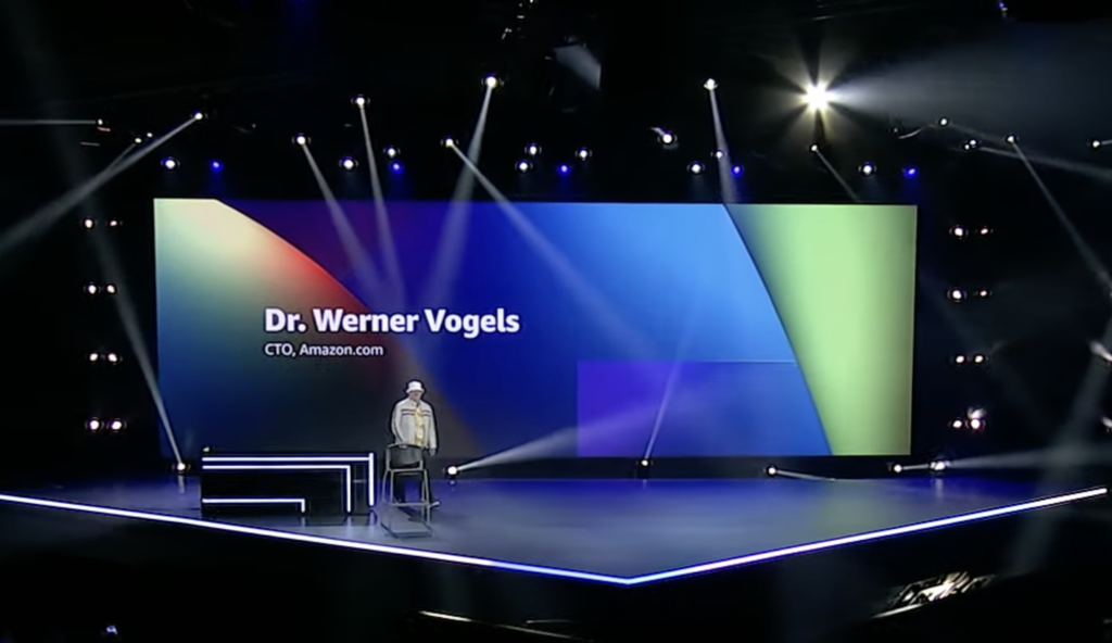 Dr. Werner Vogels on stage