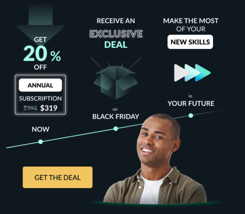 Black Friday Preview Deal CTA for 20% Off
